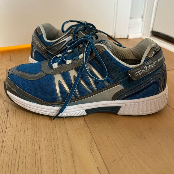Orthofeet sprint Blue and Gray Men's Shoes 10 Wide - Picture 3 of 11